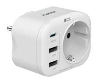 HAMA MULTIADAPTER DO GNIAZDA 1xGNIAZDO AC 1xUSB-C PD 2 xUSB-A 20W 4047443498359 - 1265030 - zdjęcie 2